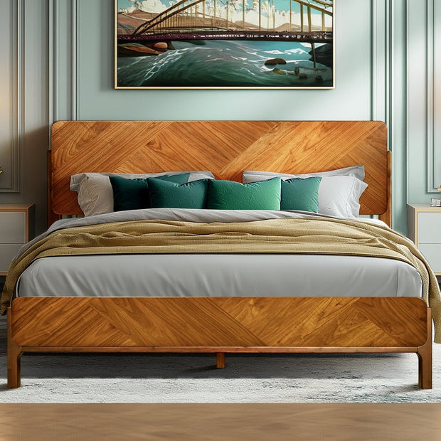 Bifrost Solid Wood Bed Frame With Headboard