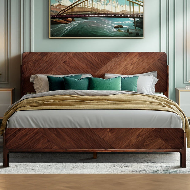 Bifrost Solid Wood Bed Frame With Headboard