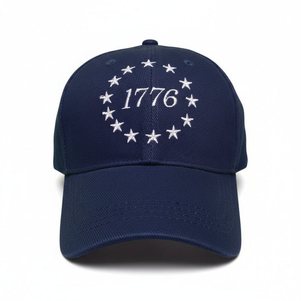 1776 in Circle of Stars Custom Embroidered Hat (Navy)