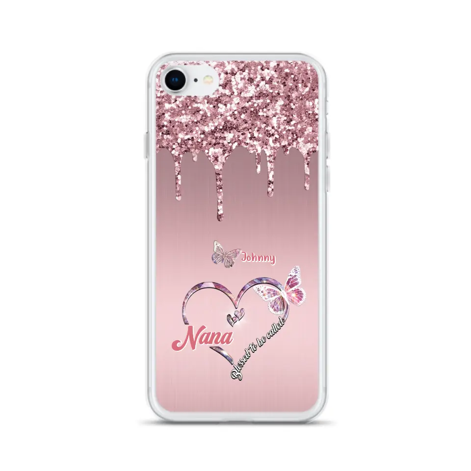 Custom Personalized Grandma Phone Case - Upto 10 Kids - Gift Idea For Mom/ Grandma/ Mother's Day - Case for iPhone/Samsung - Blessed To Be Called Nana