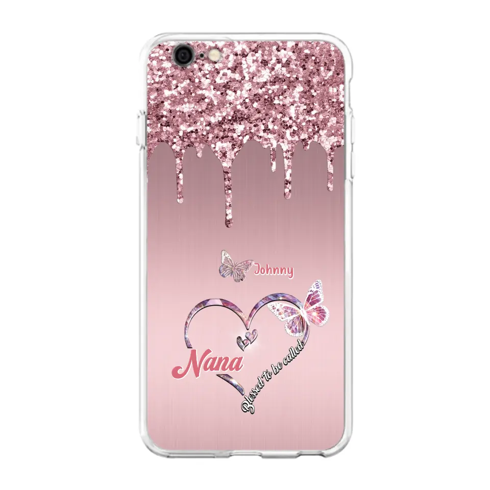 Custom Personalized Grandma Phone Case - Upto 10 Kids - Gift Idea For Mom/ Grandma/ Mother's Day - Case for iPhone/Samsung - Blessed To Be Called Nana