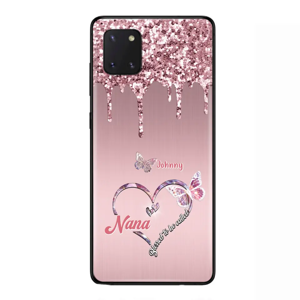 Custom Personalized Grandma Phone Case - Upto 10 Kids - Gift Idea For Mom/ Grandma/ Mother's Day - Case for iPhone/Samsung - Blessed To Be Called Nana