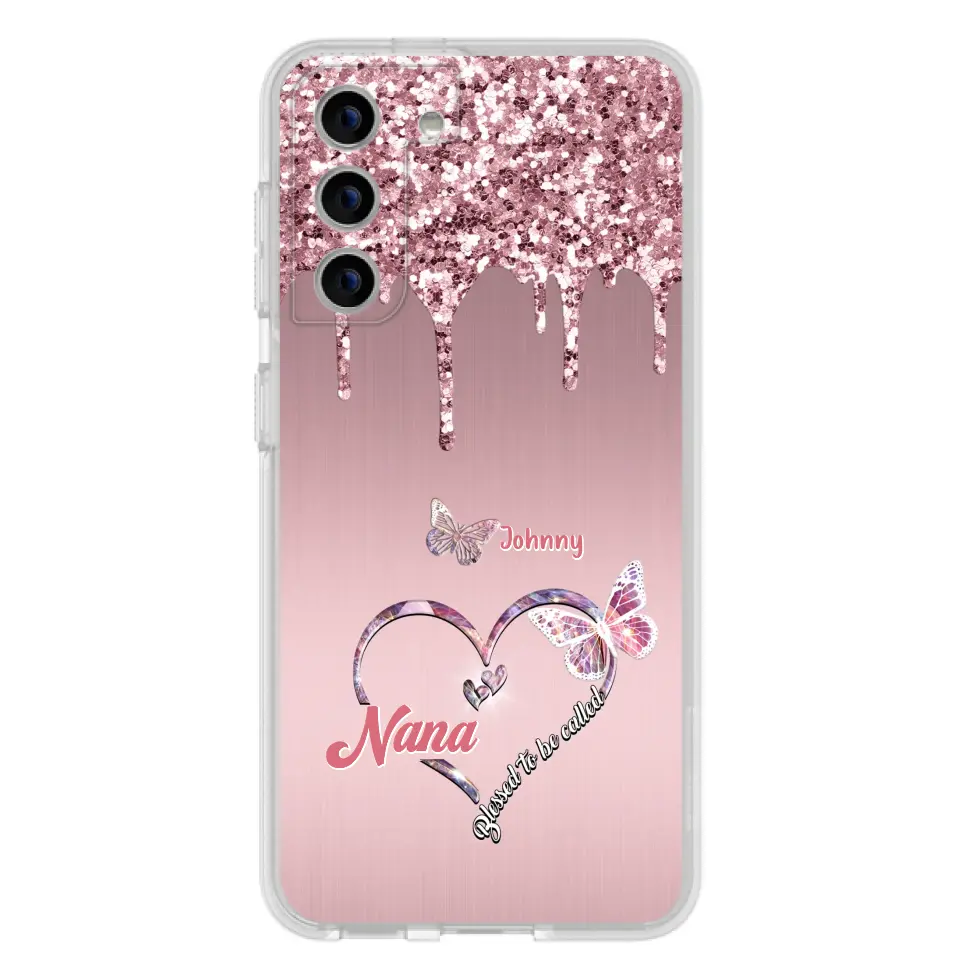 Custom Personalized Grandma Phone Case - Upto 10 Kids - Gift Idea For Mom/ Grandma/ Mother's Day - Case for iPhone/Samsung - Blessed To Be Called Nana