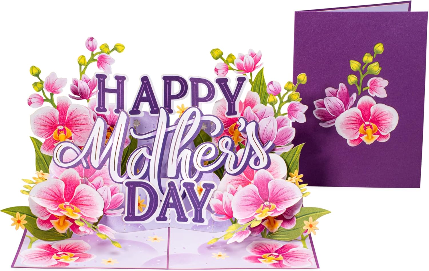 Happy Mothers Day Orchids Pop Up Card - 5