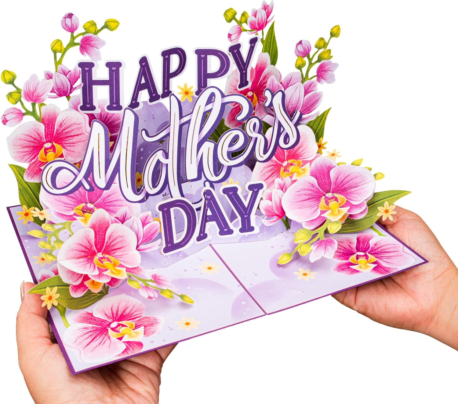 Happy Mothers Day Orchids Pop Up Card - 5