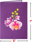 Happy Mothers Day Orchids Pop Up Card - 5