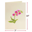 Orchid Flower Bouquet Pop-Up Card with Keepsake