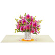 Orchid Flower Bouquet Pop-Up Card with Keepsake