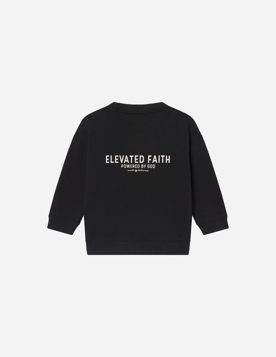 Kingdom Club Black Kids Crewneck
