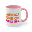 America Runs on Patriotism Mug (2 Sizes, 3 Colors)