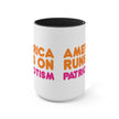 America Runs on Patriotism Mug (2 Sizes, 3 Colors)
