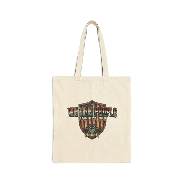 Patriotic We the People America’s 250th Anniversary Canvas Tote