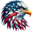 Patriotic Eagle Fabric Panel 1