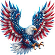 Patriotic Eagle Fabric Panel 7