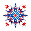 Patriotic Stars Fabric Panel 5
