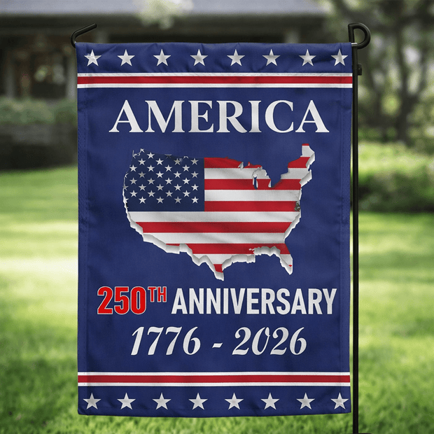 Stars & Stripes America 250th Anniversary 1776-2026 Garden Flag (Double-Sided)