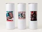 Patriotic Christian Tumblers Created by Roper Roots In House With Love and Integrity